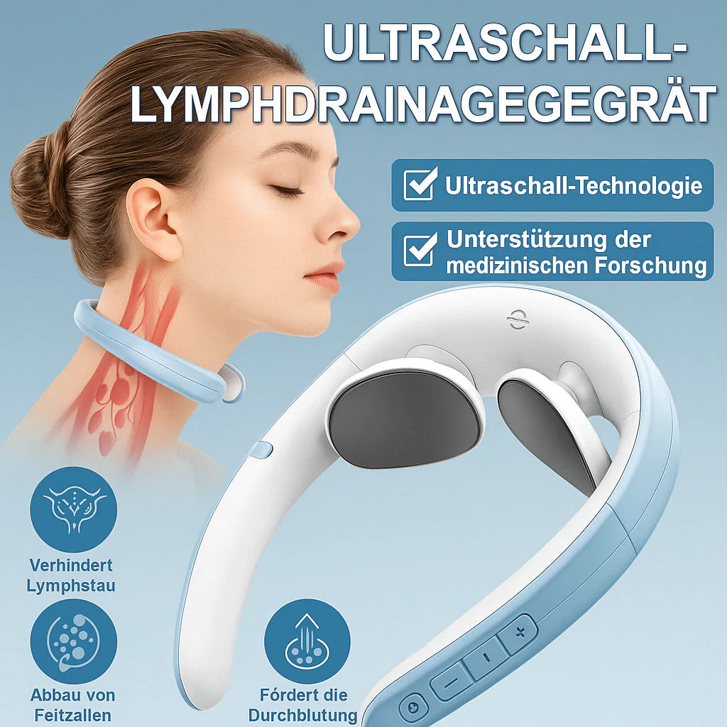 Appareil De Massage Cervical | Drainage Lymphatique Ultrasonique | Aide Au Massage Sans Fil